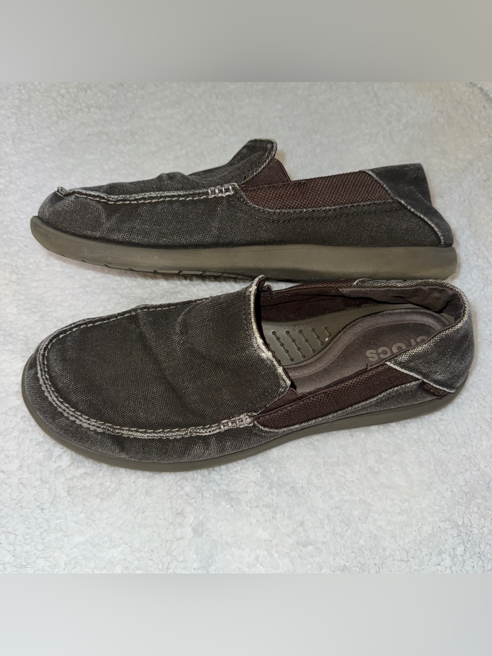 Crocs Canvas Santa Cruz Loafers Slip On Shoes Mens Size 12